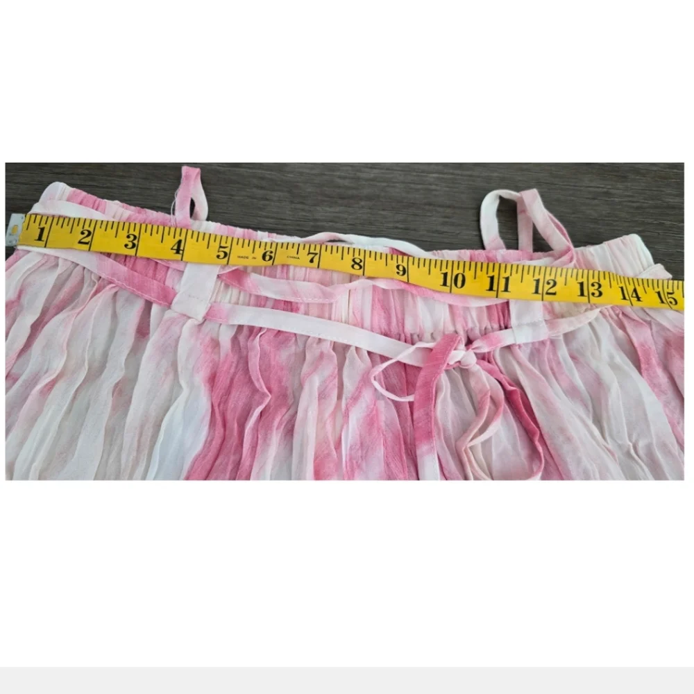 Hot & Delicious Vintage Pink and White Tie-Dye Pants Set, Size Large - Picture 13 of 16